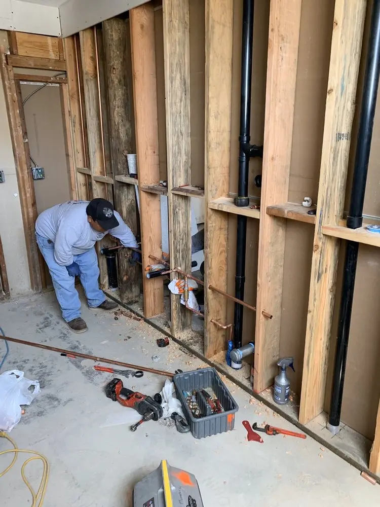 Commercial rough-in plumbing for Gas Line Repair in Tripoli